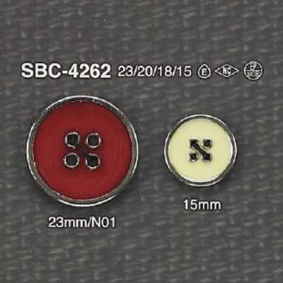 SBC4262 Botão frontal de quatro furos em resina epóxi/metal de alta qualidade
