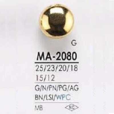 MA2080 Botão de haste de meia argola com anel circular em latão