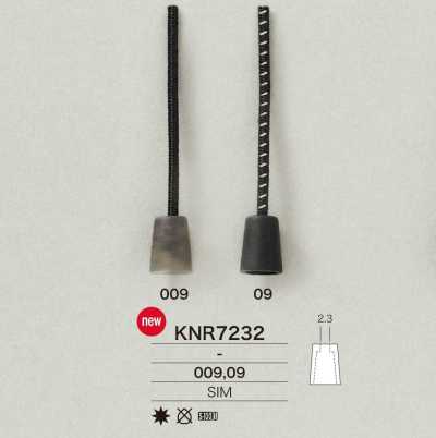 KNR7232 Ponteira de cordão em resina de silicone Mirable
