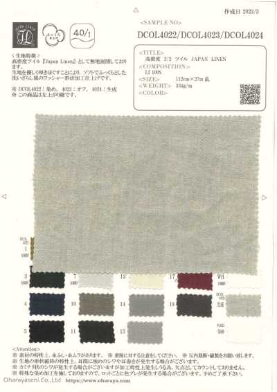 DCOL4024 Sarja 2/2 de alta densidade LINHO JAPONÊS