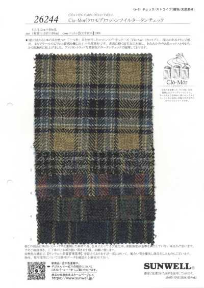 26244 Clo-Mor Xadrez Tartan em Sarja de Algodão