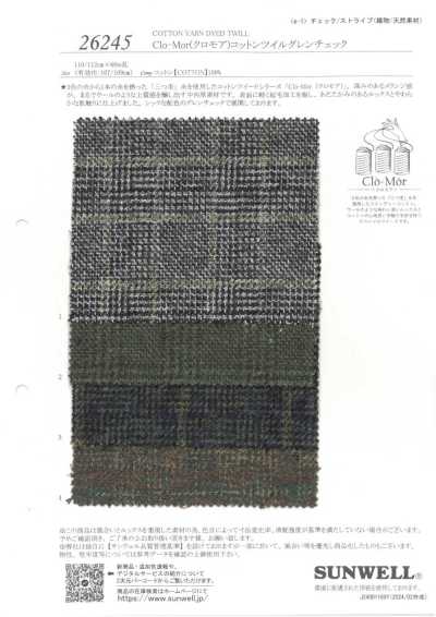 26245 Clo-Mor Sarja de Algodão Xadrez Glen