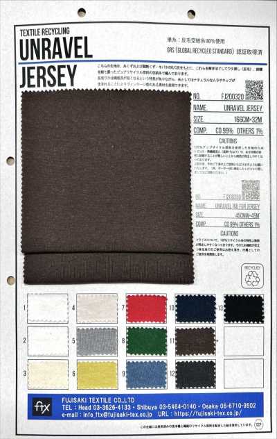 FJ200330 UNRAVEL RIB para JERSEY
