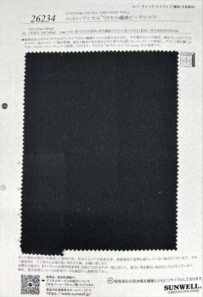 26234 Viyella Pêssego de Fibra de Algodão/Tencel Lyocell