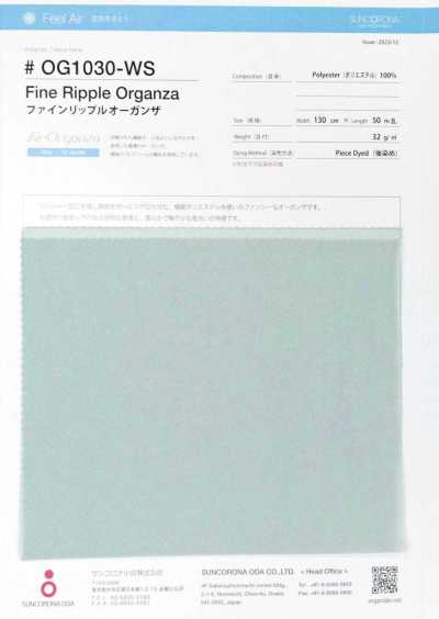 OG1030-WS Organza com ondulação fina