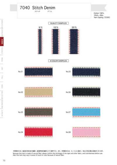 7040 Denim pespontado