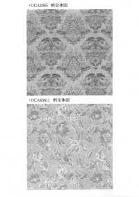 OCA3985 C/L Jacquard "folha Damasco"[Têxtil / Tecido] Oharayaseni subfoto