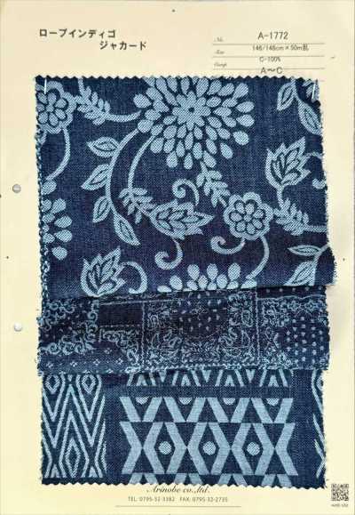 A-1772 Jacquard Indigo com Corda
