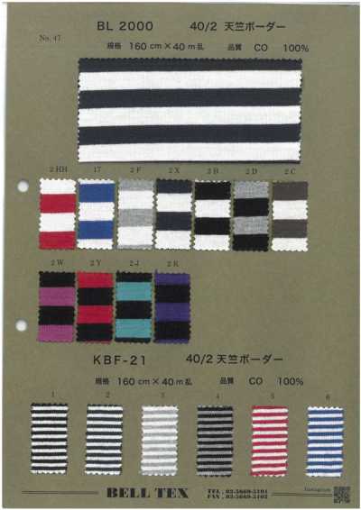 BL2000 Malha jersey listras horizontais 40/2