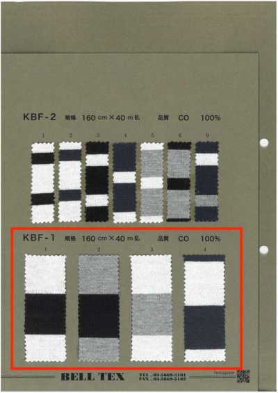 KBF-1 Malha jersey com listras horizontais 40/2