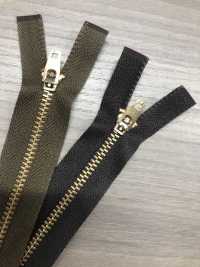 3-G-CO-OR Zíper Vintage WALDES , Cobre Vermelho, Tamanho 3, Fita De Algodão, Aberto Asahi Fastener Foto secundária