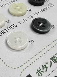 GR100S Botão De Resina PET 25% Reciclada Com Certificação GRS Com Borda, 4 Furos DAIYA BUTTON(DAIYA BUTTON) subfoto