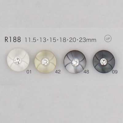 R188 Botão de resina de poliéster