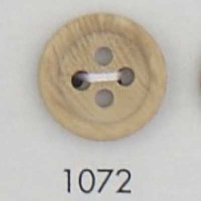 1072 Botão de resina de poliéster com aro, 4 furos