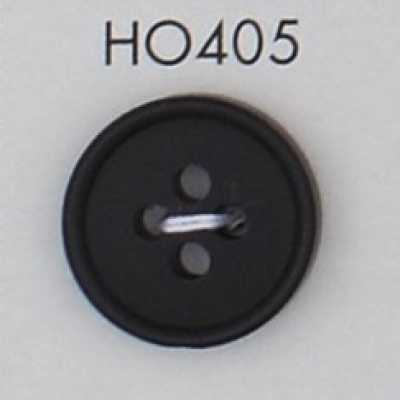 HO405 Botão de chifre de búfalo verdadeiro, material natural, com 4 furos