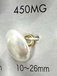 450MG Botão de haste meia argola, material de ureia com aparência de pérola, dourado[Botões] DAIYA BUTTON Mais fotografias