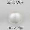 450MG Botão de haste meia argola, material de ureia com aparência de pérola, dourado