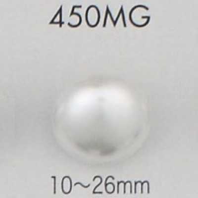 450MG Botão de haste meia argola, material de ureia com aparência de pérola, dourado