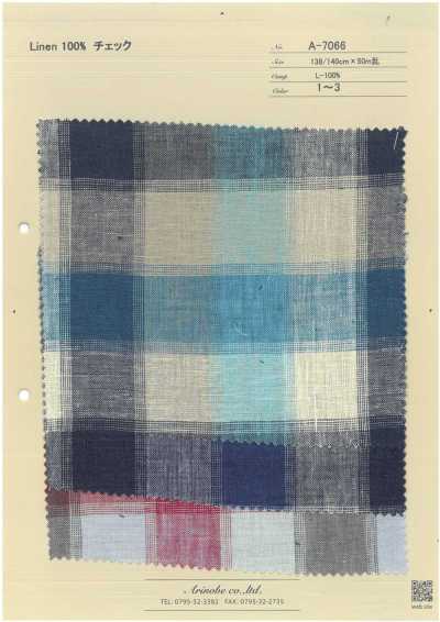 A-7066 Xadrez de linho 100%
