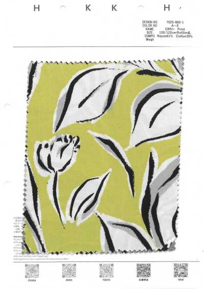7025-800-1 CR Cetim (Floral Grande, Toque Escovado)