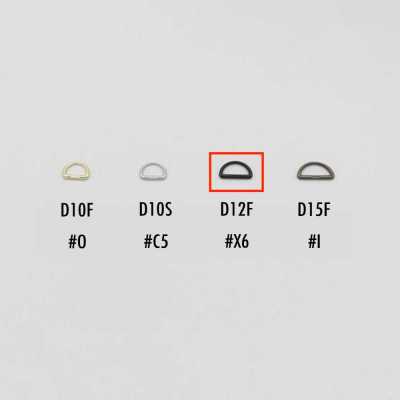 D12F YKK Alça puxador com argola em D para cursor 12MM (para tamanho 5 e acima)
