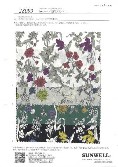 28093 Estampa floral em batista 60s