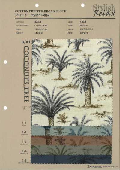 4233 Popelina estilosa relax COCONUT TREE