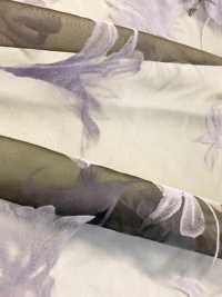 KF4005-DF-3407 Organza Cremosa Com Gradiente Flocado[Têxtil / Tecido] Uni Textile(Komon Studio) Foto secundária