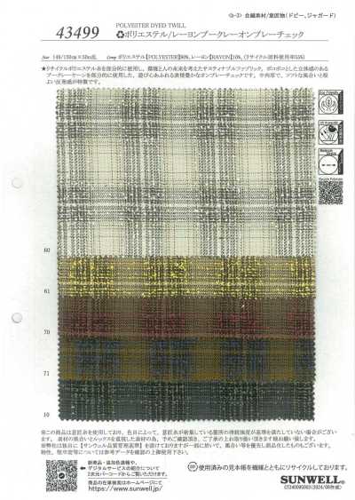 43499 (Re) Poliéster/Rayon Bouclé Xadrez Ombré