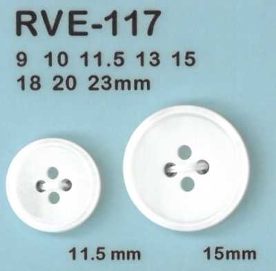 RVE117 Botão de concha de 4 furos, concha de água doce