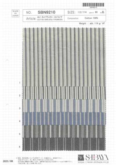 SBN9210 Tecido Typewriter Listrado 60/1