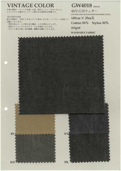 GW4018 Tecido 40/2 C/N Weather Cloth