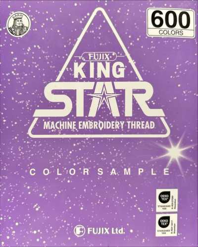 FUJIX-SAMPLE-30 Cartela de amostras de linha de costura para bordado King Star para máquina de costura industrial