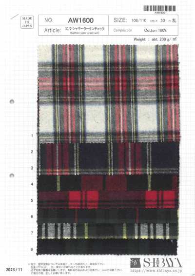 AW1600 30/2 Xadrez Tartan Felpudo