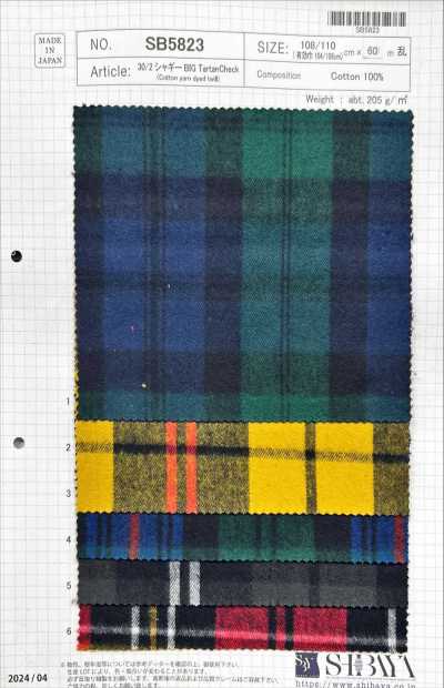 SB5823 30/2 Xadrez Tartan Felpudo Grande