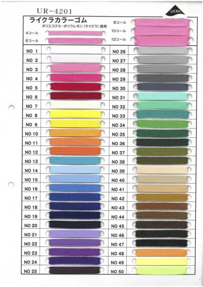 UR-4201 Fita elástica colorida de Lycra