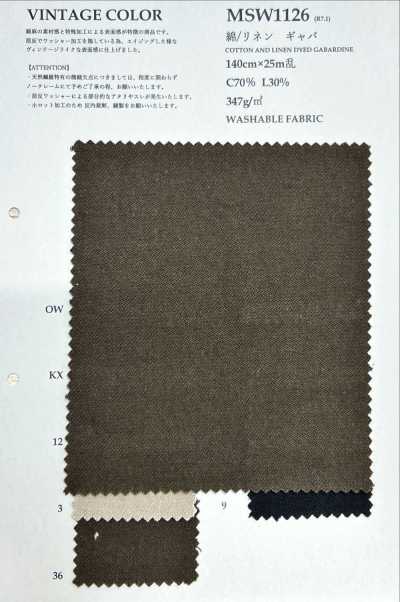 MSW1126 Gabardina de algodão/linho