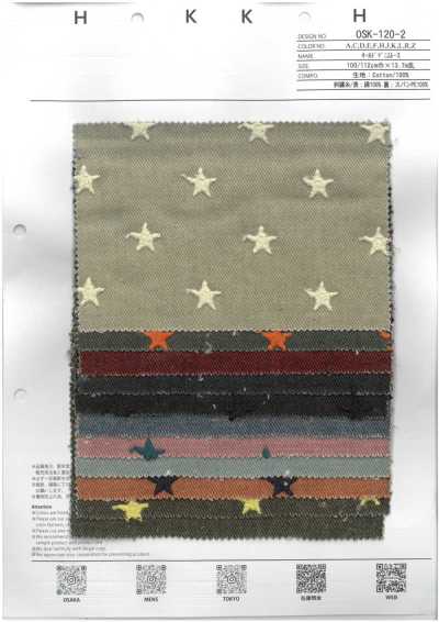 OSK-120-2 Estrela de Renda Denim Vintage