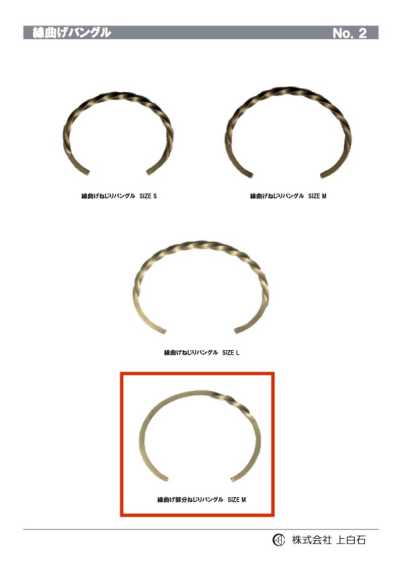 PARTIALLY-TWISTED-BA Bracelete torcido em arame