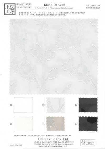 KKF4190-D/100 Jacquard recortado em chiffon
