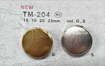 TM-204 Botão de metal, com pé, com aro