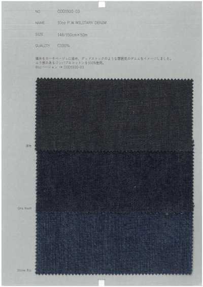 COD1920-03 Denim militar P.W. 10oz