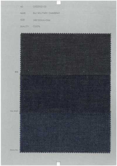 Chambray militar 8 oz