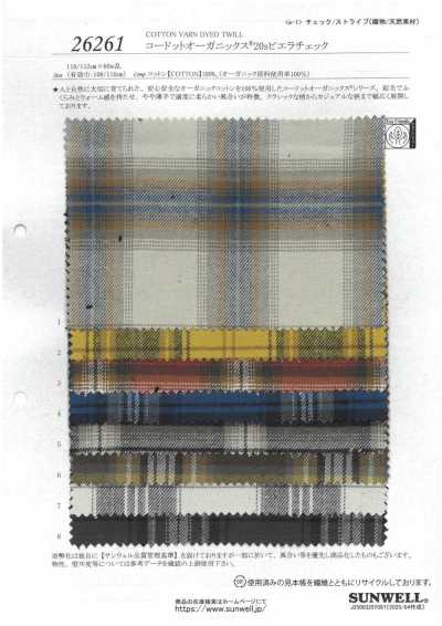 26261 Codotto Organics® Xadrez Viyella 20s
