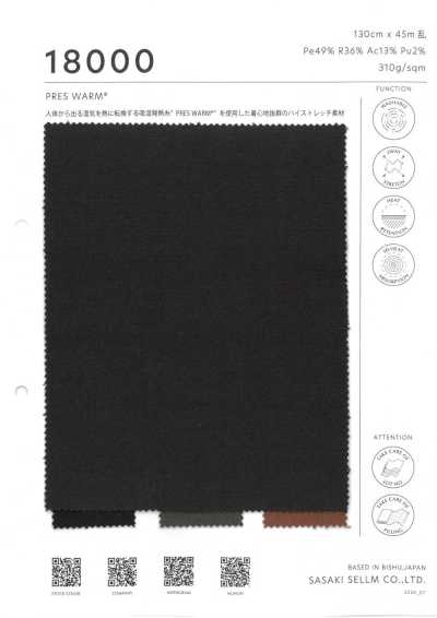18000 Que absorve a umidade e gera calor PRESS WARM®️ Alta elasticidade