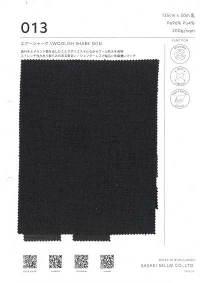 013 Sharkskin elástico lanoso