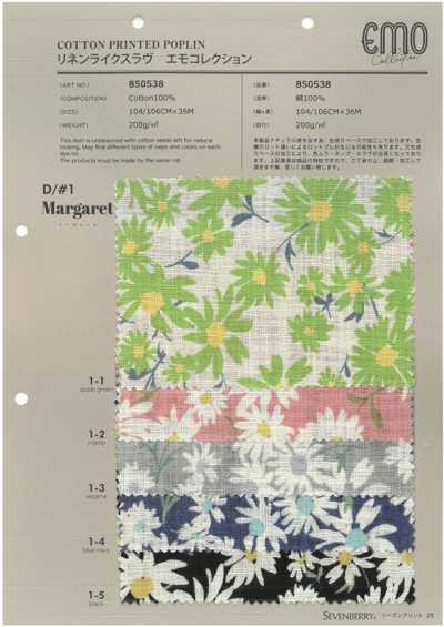 850538 SEVENBERRY® Slub com aspecto de linho Coleção Emo Margaret