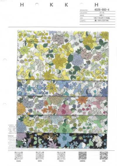 4026-660-4 Floral em cambraia 60 com fios