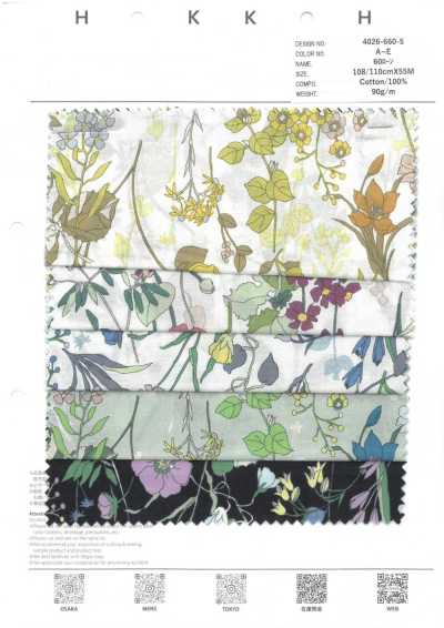 4026-660-5 60 Batista Floral em Fio