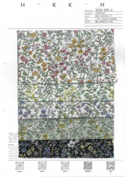8026-680-3 80 batista Miracle Wave floral pequeno de linhas finas
